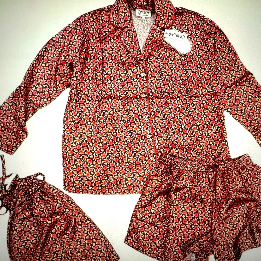 ‼️New OMIKA FLORAL HANDMADE PJ PAJAMAS S